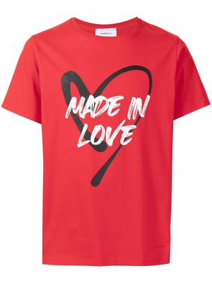 Ports V t-shirt à slogan imprimé - Rouge