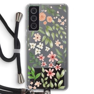 Botanical sweet flower heaven: Samsung Galaxy S21 FE Transparant Hoesje met koord