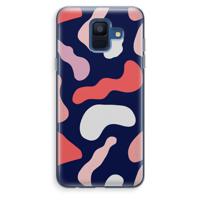 Memphis Shapes Pink: Samsung Galaxy A6 (2018) Transparant Hoesje