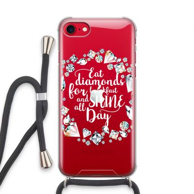 Diamonds: iPhone SE 2020 Transparant Hoesje met koord