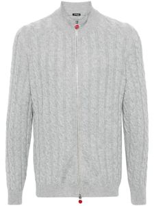 Kiton pull en maille torsadée - Gris