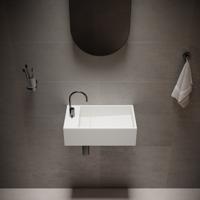 Fontein Ideavit Solidcube 50x30x15 cm Solid Surface Mat Wit