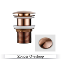 LuxDrain Pop-Up Afvoerplug - Stijlvolle Wastafel Stopper in Zwart, Goud en Rosé