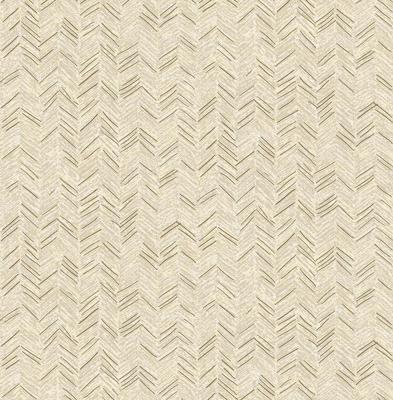 Dutch Wallcoverings Euphorie - Visgraat - Creme/Goud