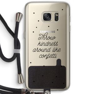 Confetti: Samsung Galaxy S7 Transparant Hoesje met koord