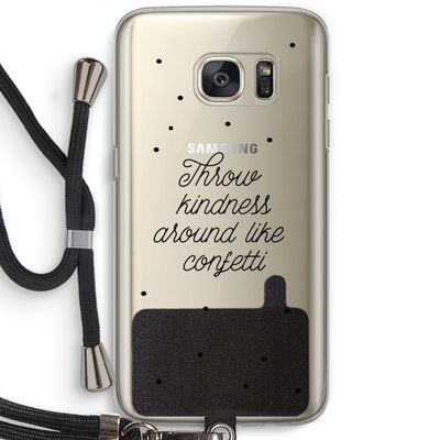 Confetti: Samsung Galaxy S7 Transparant Hoesje met koord