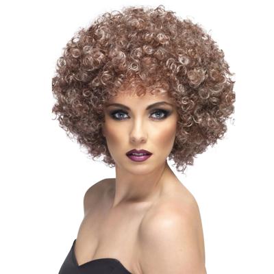 Afro pruik - beige haar - krullen - seventies - carnaval - volwassenen Afro pruik - beige haar - krullen - seventies - carnaval - volwassenen