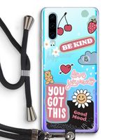 Positivity: Huawei P30 Transparant Hoesje met koord