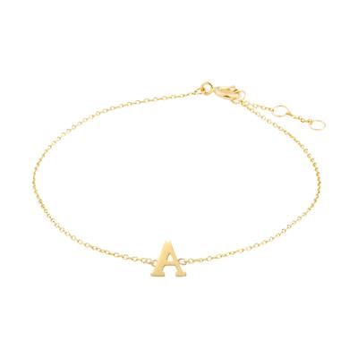Minimalistische letter armband - 14K GOUD - Goud - A