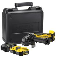 Stanley SFMCG700M2K FATMAX® V20 Accu Haakse Slijper 125mm Brushless 18V 4.0Ah in Koffer