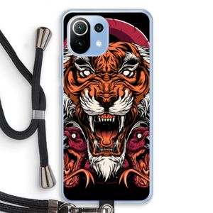 Tiger and Rattlesnakes: Xiaomi Mi 11 Lite Transparant Hoesje met koord