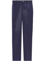 Proenza Schouler White Label pantalon en cuir à coupe droite - Bleu - thumbnail