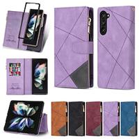 telefoon hoesje Voor Samsung Galaxy Z-vouw 6 Z Fold 5 Z Fold 4 Z Fold 3 Achterkant met standaard Rits met polsband Retro PC PU-nahka Lightinthebox