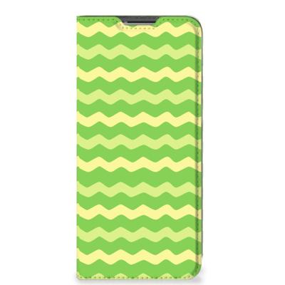 OPPO Find X5 Lite | Reno7 5G | Hoesje met Magneet | Waves Green OPPO Find X5 Lite | Reno7 5G | Hoesje met Magneet | Waves Green