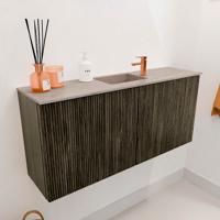 Toiletmeubel Mondiaz Joya Dlux | 90 cm | Meubelkleur Shadow | Faye wastafel Saba Wasbak Midden | 1 kraangat