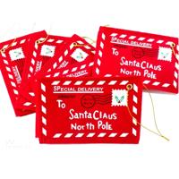5 stuks voelde borduurwerk envelop Candy tas kerst decoratie 5 stuks voelde borduurwerk envelop Candy tas kerst decoratie