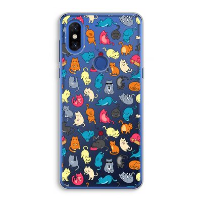Kleurrijke katten: Xiaomi Mi Mix 3 Transparant Hoesje