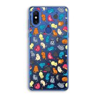 Kleurrijke katten: Xiaomi Mi Mix 3 Transparant Hoesje