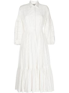 Evarae robe en coton Sienna à coupe longue - Blanc