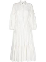 Evarae robe en coton Sienna à coupe longue - Blanc