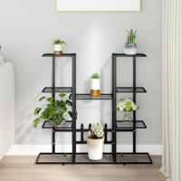 VidaXL Bloemenstandaard 94,5x25x89 cm ijzer zwart