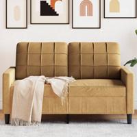 Tweezitsbank 120 cm fluweel bruin Tweezitsbank 120 cm fluweel bruin