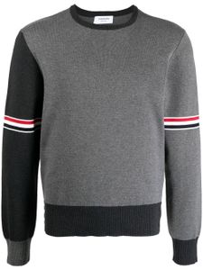 Thom Browne pull à design colour block - Gris