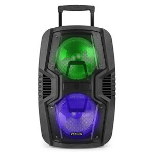 Fenton FT208LED mobiele party speaker microfoon 2x 8 inch