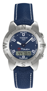 Horlogeband Tissot T33153841B / T610014625 Leder Blauw