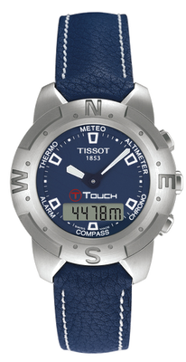 Horlogeband Tissot T33153841B / T610014625 Leder Blauw