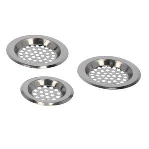 Wasbak gootsteen zeefjes - 6x - rvs