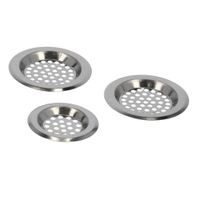 Wasbak gootsteen zeefjes - 6x - rvs