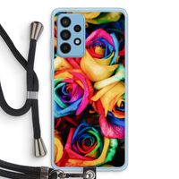 Neon bloemen: Samsung Galaxy A52 Transparant Hoesje met koord Neon bloemen: Samsung Galaxy A52 Transparant Hoesje met koord