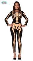 Skeleton Jumpsuit Halloween Dames - thumbnail
