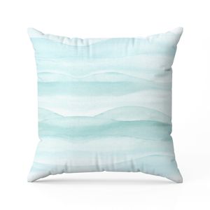 Sierkussen Aquarel Ombre turquoise 40x40cm Smooth Poly