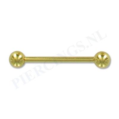 Barbell goud kleur 20 mm