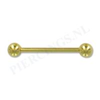 Barbell goud kleur 20 mm