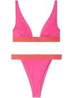 Off-White bikini Condenced à design bicolore - Rose - thumbnail