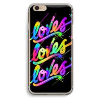 Loves: iPhone 6 / 6S Transparant Hoesje Loves: iPhone 6 / 6S Transparant Hoesje