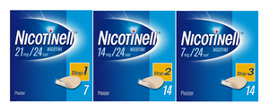 Nicotinell Pleisters Combi voor zware roker - 21 mg + 14 mg + 7 mg -