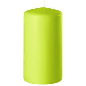 1x Lime groene cilinderkaars/stompkaars 6 x 10 cm 36 branduren