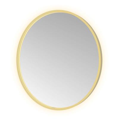 Spiegel Hotbath &MORE 80x80 cm LED-Verlichting Spiegelverwarming Rond Geborsteld Messing PVD