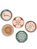 La DoubleJ lot de cinq assiettes minis Cortile en porcelaine - Rose - thumbnail