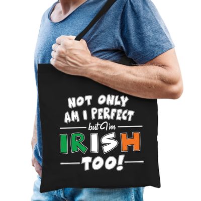 Not only perfect Irish / Ierland cadeau tas zwart voor heren