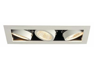 SLV InbouwarmatuurKadux Recessed 3-lichts spot wit - 115721
