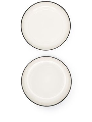 Ann Demeulemeester X Serax lot de deux plats en céramique - Blanc