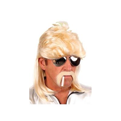 Verkleed pruik - blond haar - gladde jongen - herenpruik - matje