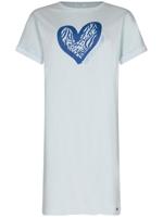 Katoenen nachthemd blauw hart