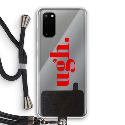 Ugh: Samsung Galaxy S20 Transparant Hoesje met koord