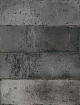 Wandtegel zwart Estudio Amazonia 20x6,5cm carbon glans